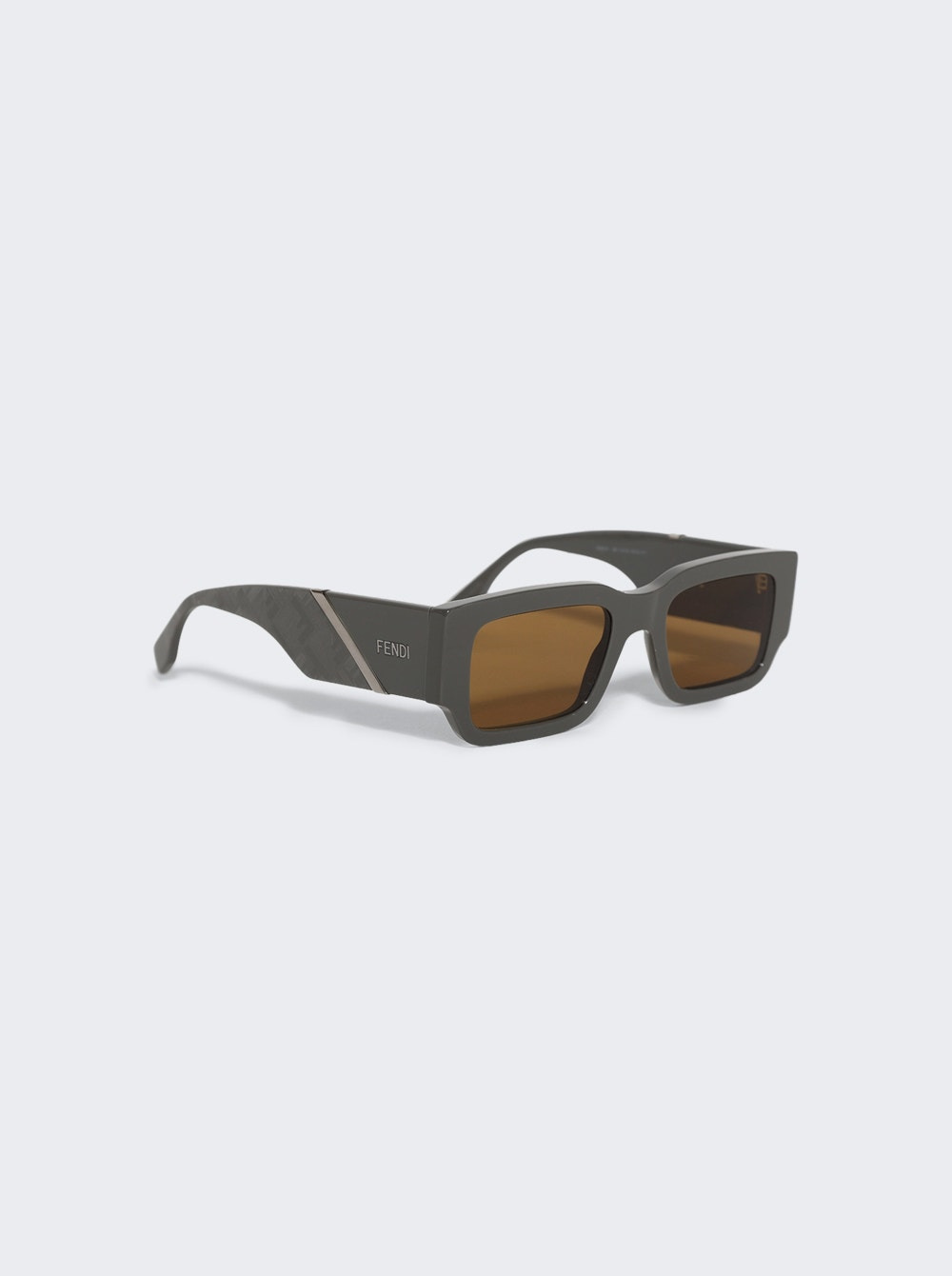 Diagonal Sunglasses Grey And Brown - 4