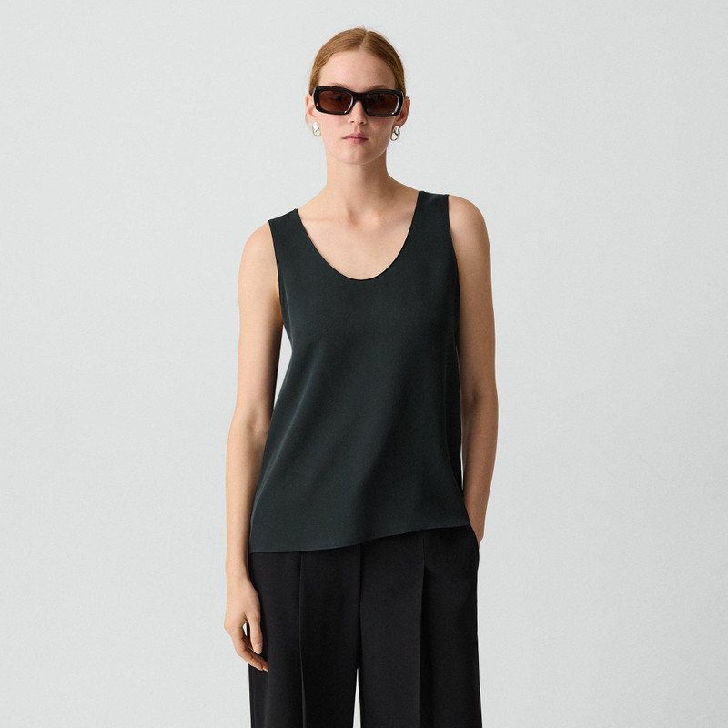 Straight Shell Top in Silk Georgette 3