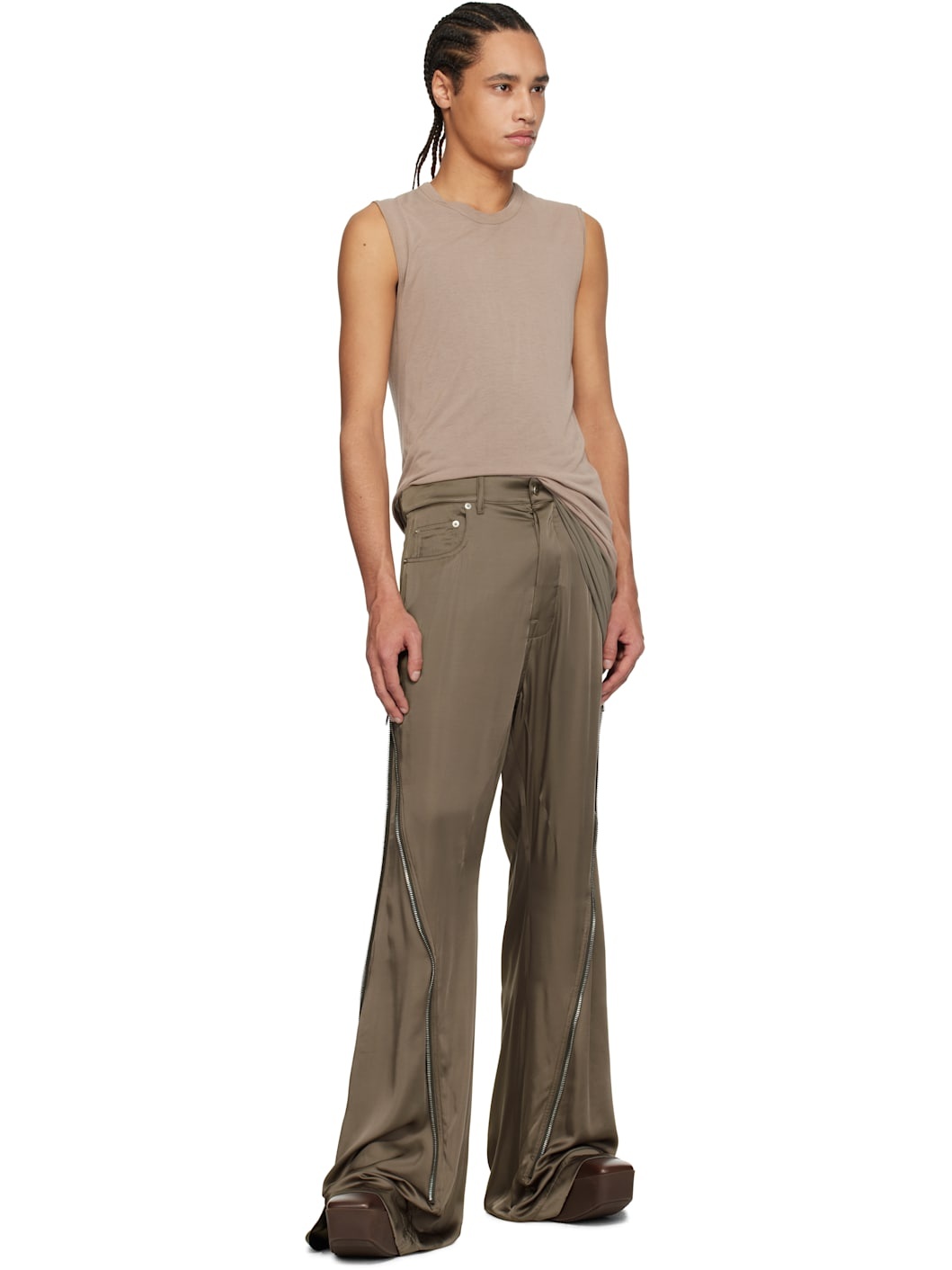 Gray Hollywood Bolan Banana Trousers - 5
