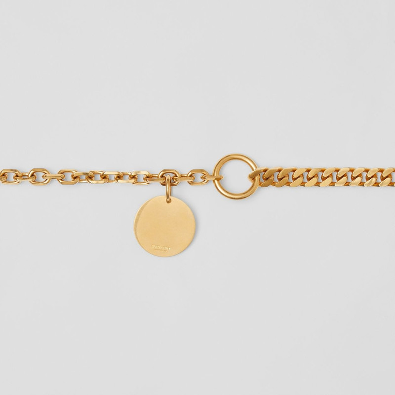Burberry Gold-plated Medallion Chain-link Necklace outlook