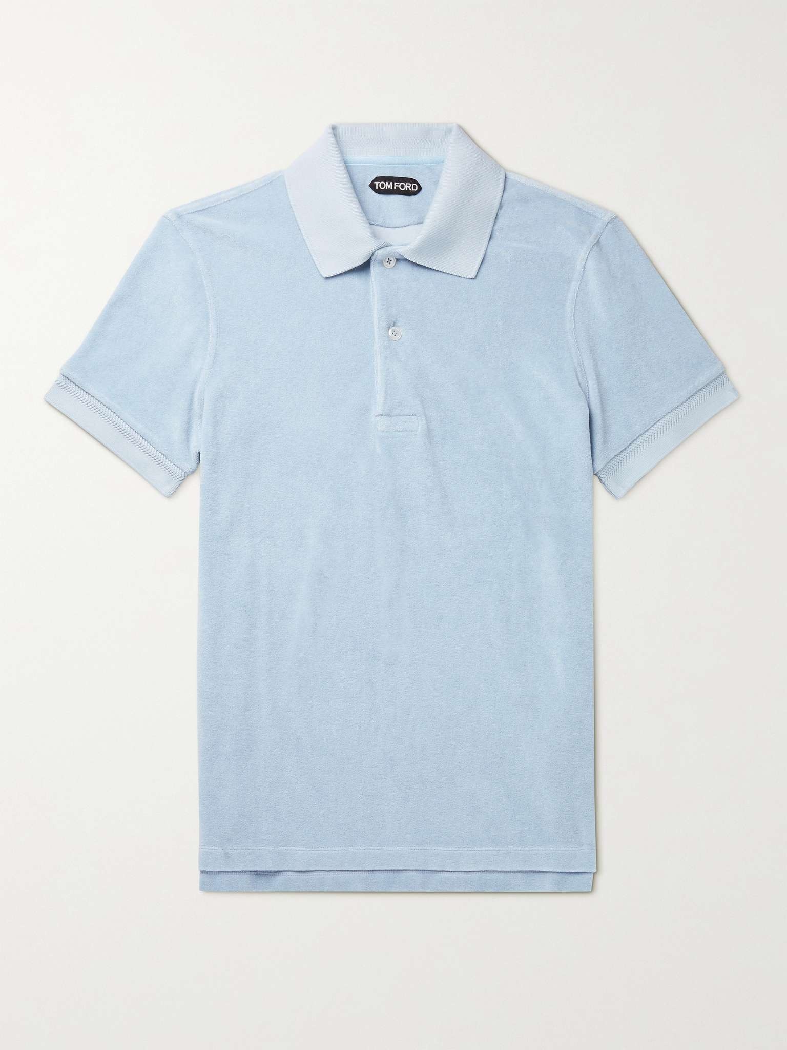 Slim-Fit Cotton-Blend Terry Polo Shirt - 1