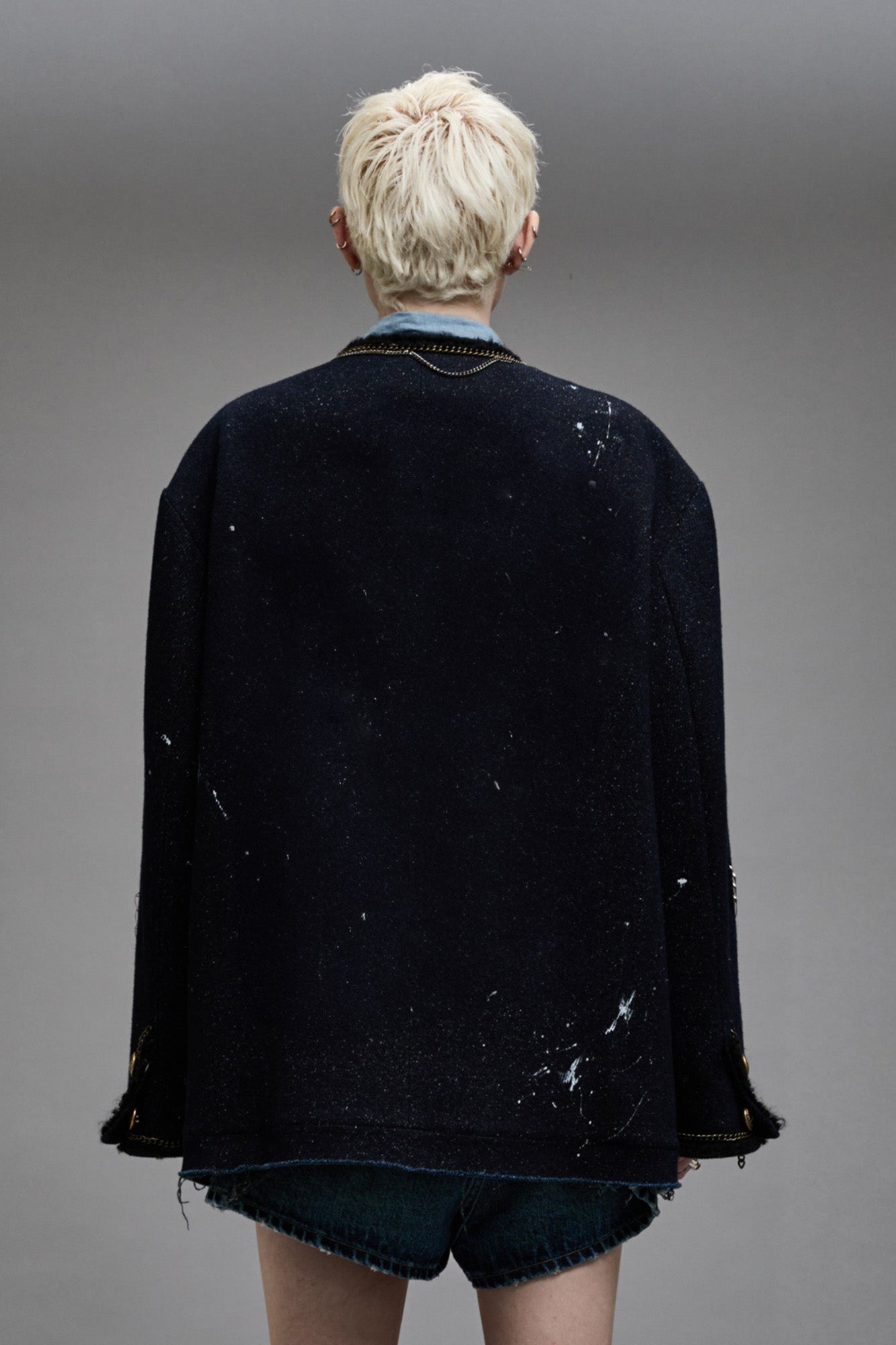 SLOUCH CHORE JACKET - DARK TWEED - 2