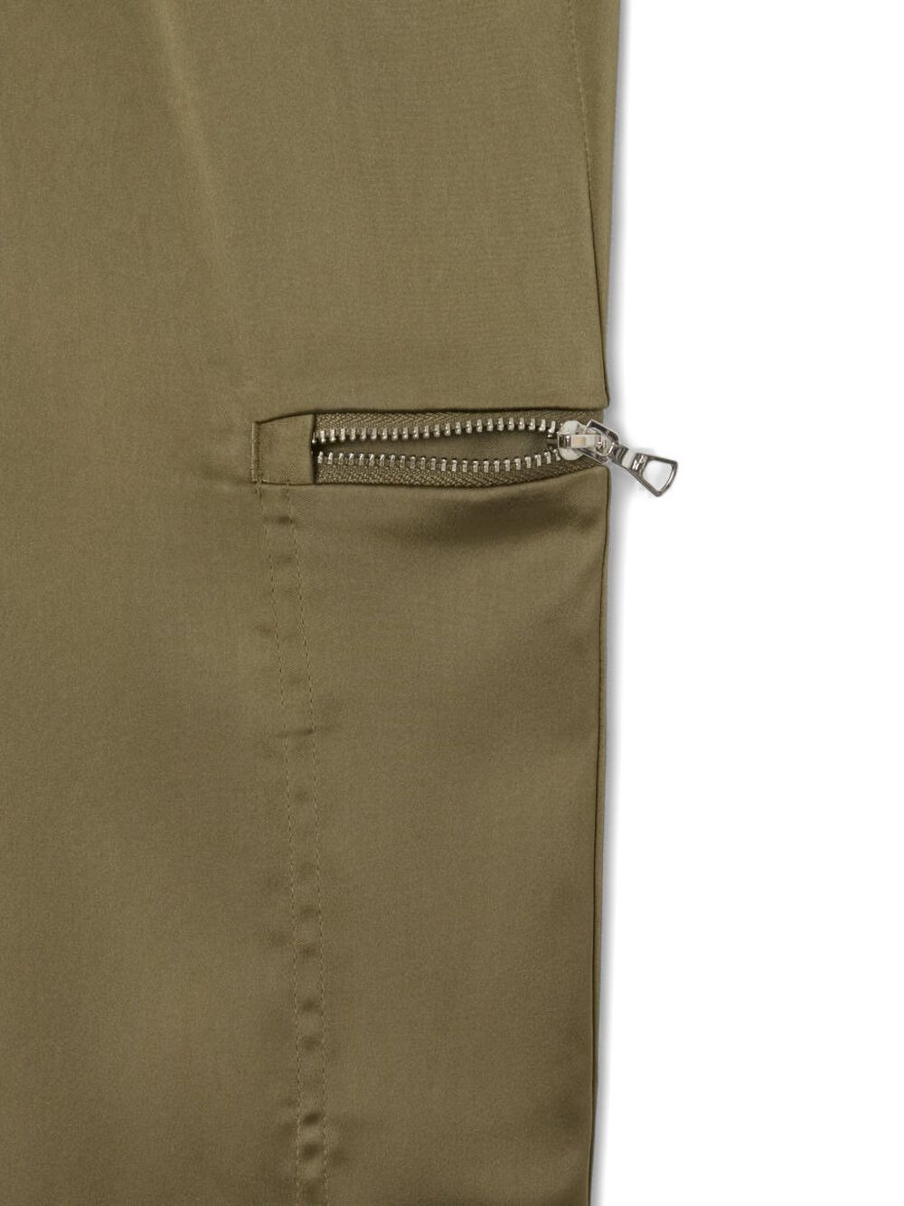 zip-pocket satin trousers - 5