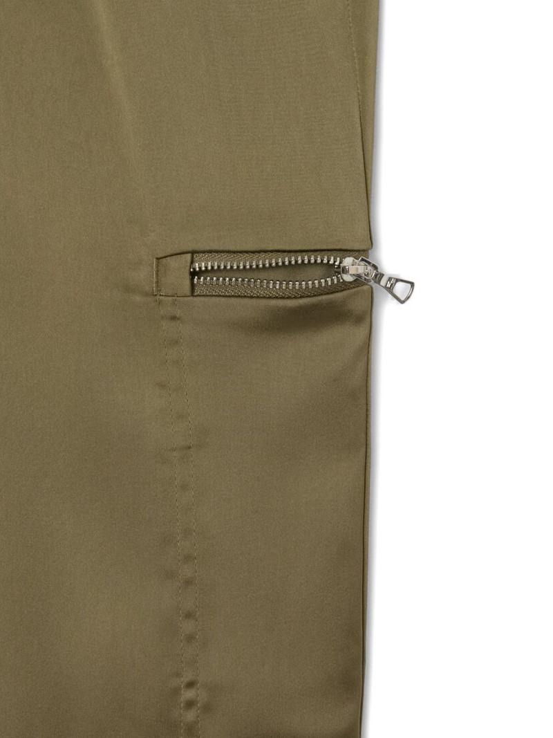 zip-pocket satin trousers 5