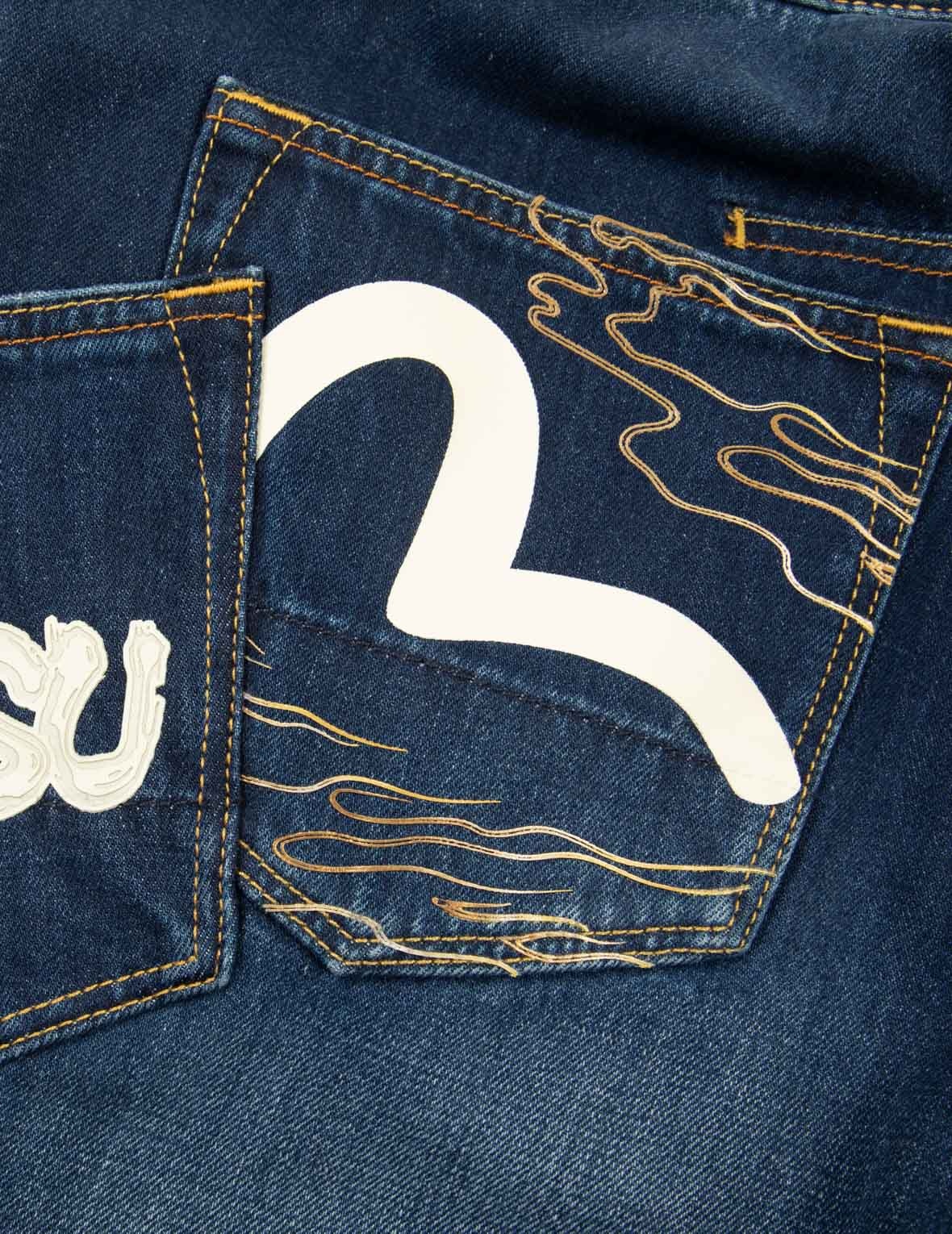 Seagull and Logo Print 3D Fit Jeans - 13