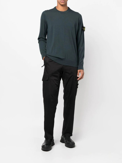 Stone Island Compass-patch wool jumper outlook