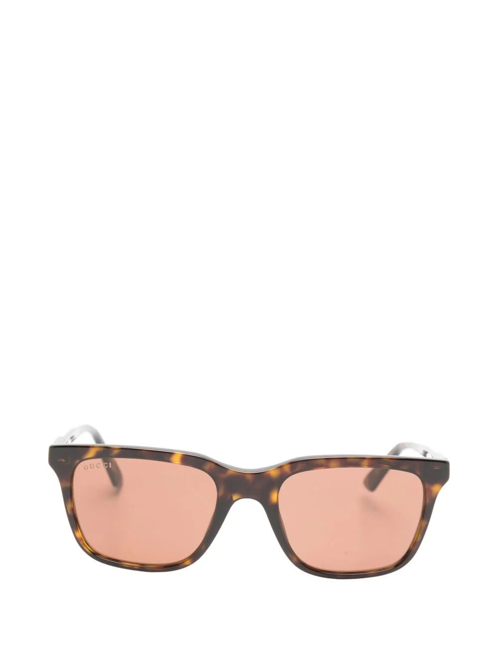 tortoiseshell-effect square-frame sunglasses - 1