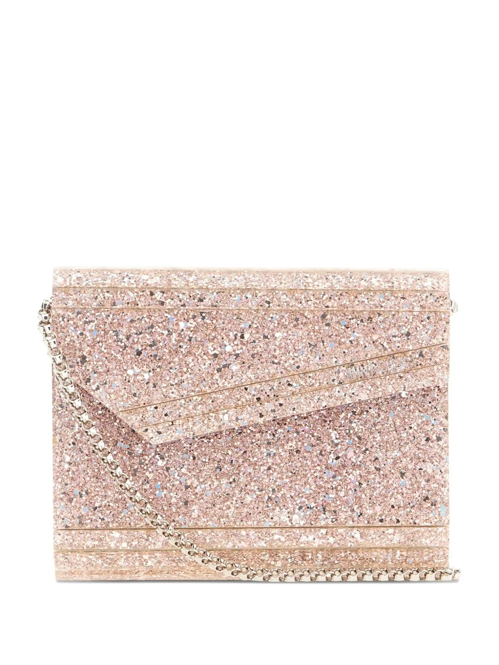 glitter-panelled clutch - 1