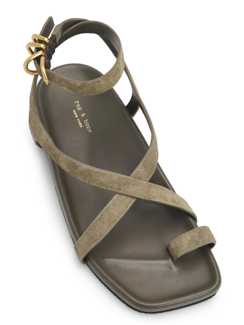 Women's Rue Suede Sandals - Olive Suede 4