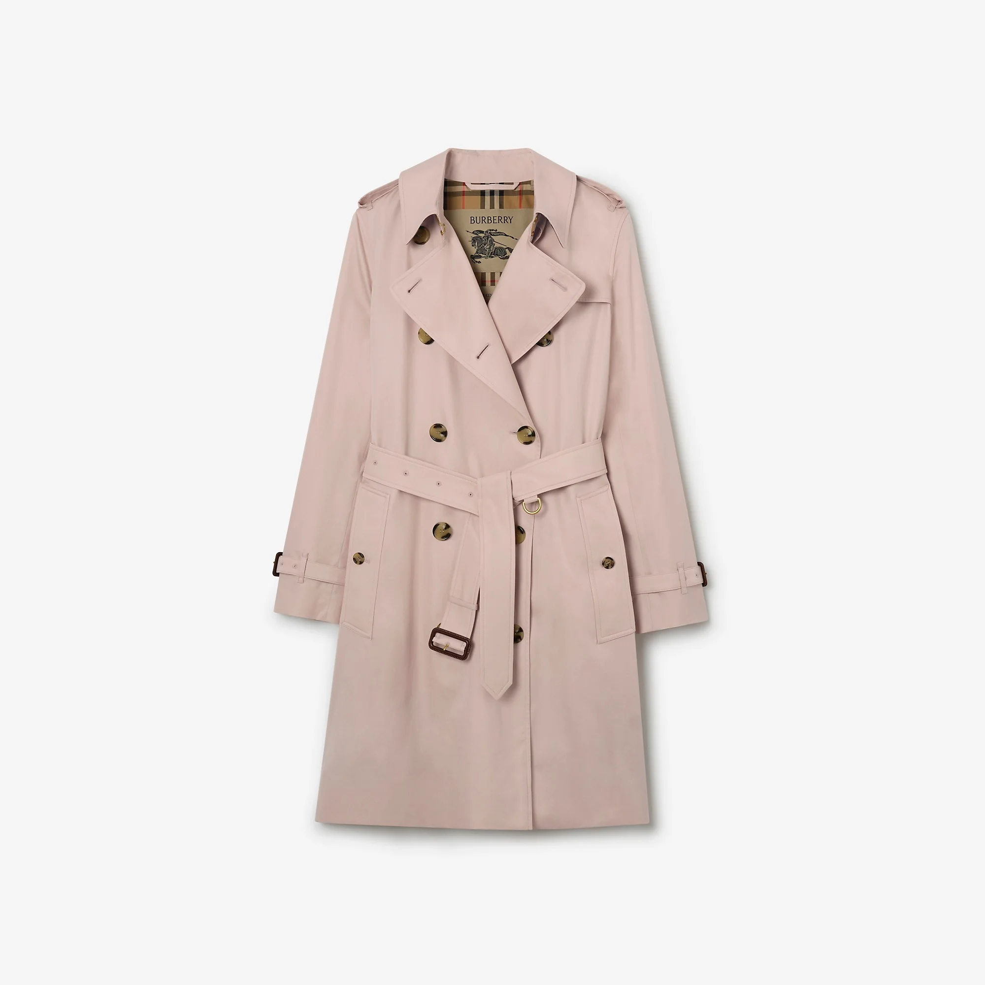 Mid-length Tropical Gabardine Kensington Trench Coat - 1