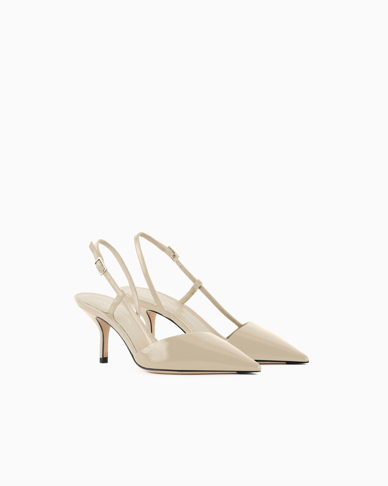 SLINGBACKS IN TEXTURED PATENT LEATHER - 2
