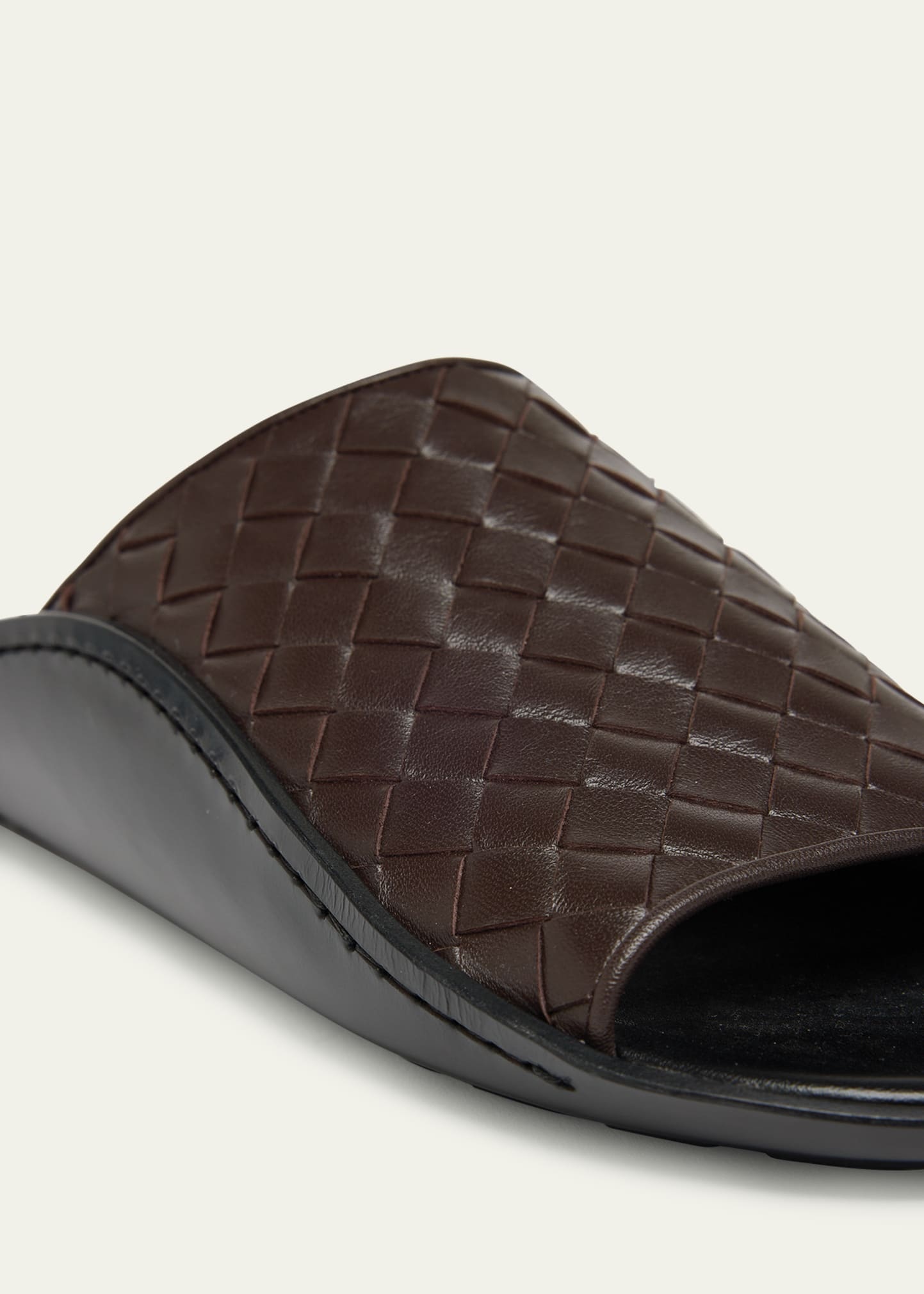 Men's Wave Intrecciato Leather Slide Sandals - 6