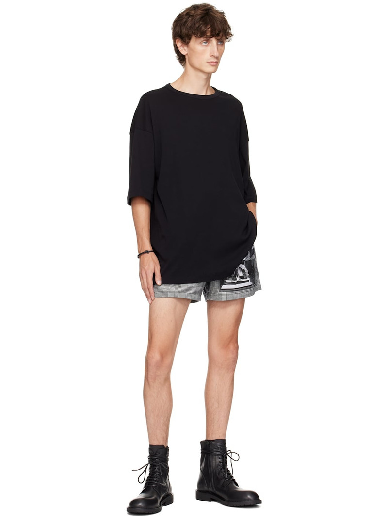 TAKAHIROMIYASHITA TheSoloist. Black & White Trunks Shorts outlook