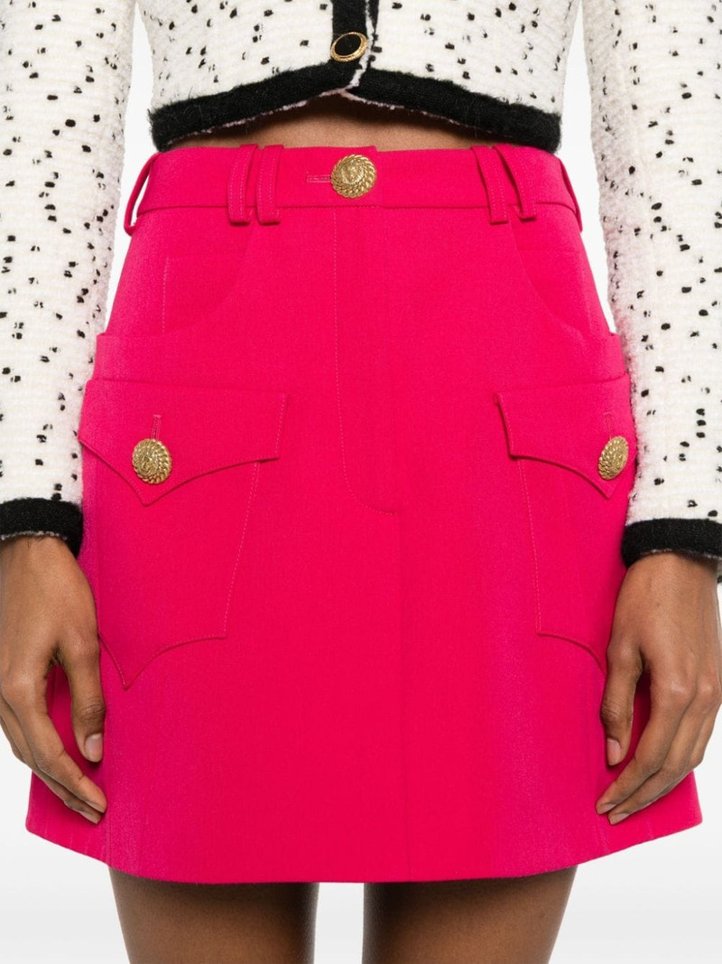 lion engraved-buttons mini skirt 5
