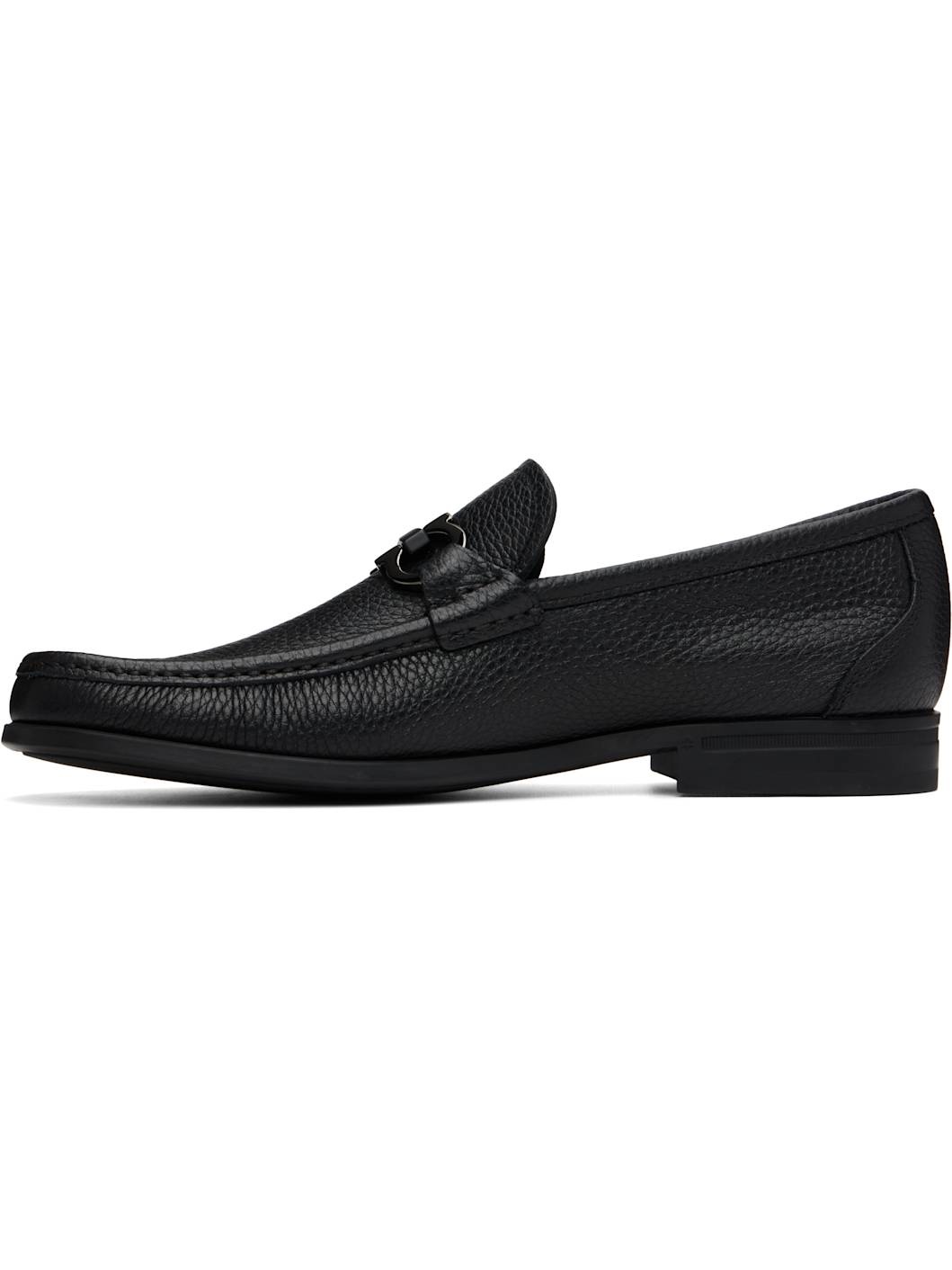 Black Gancini Ornament Loafers - 3
