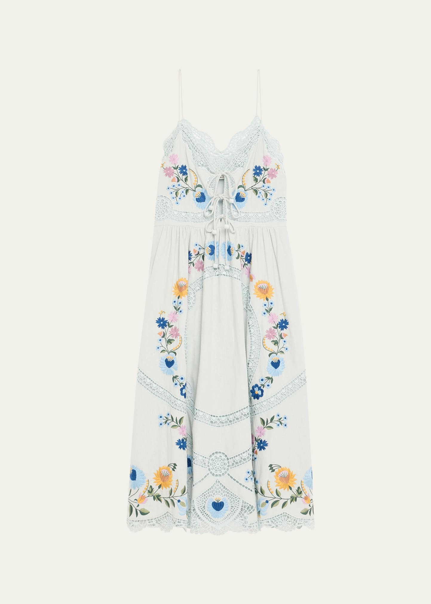 Celia Floral Embroidered Slip Dress - 1