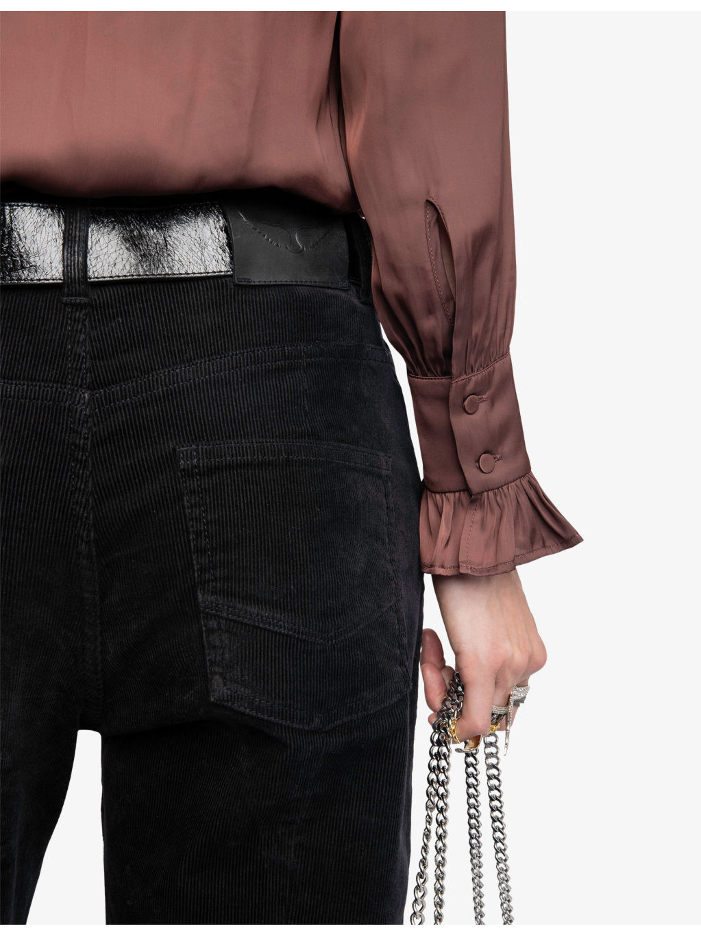Thely Wing-Embellished Satin shirt - 7