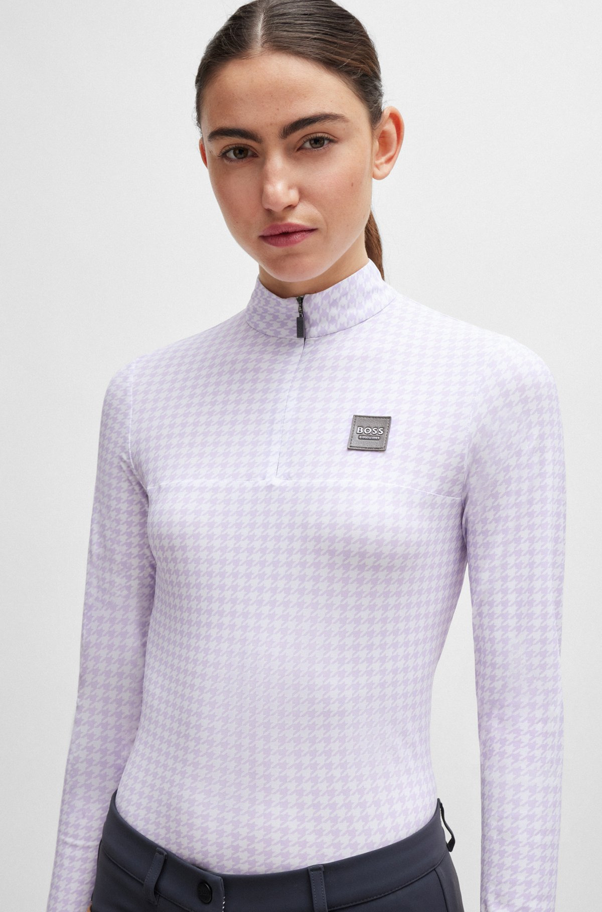 EQUESTRIAN ZIP-NECK TRAINING TOP IN BREATHABLE STRETCH FABRIC - 5