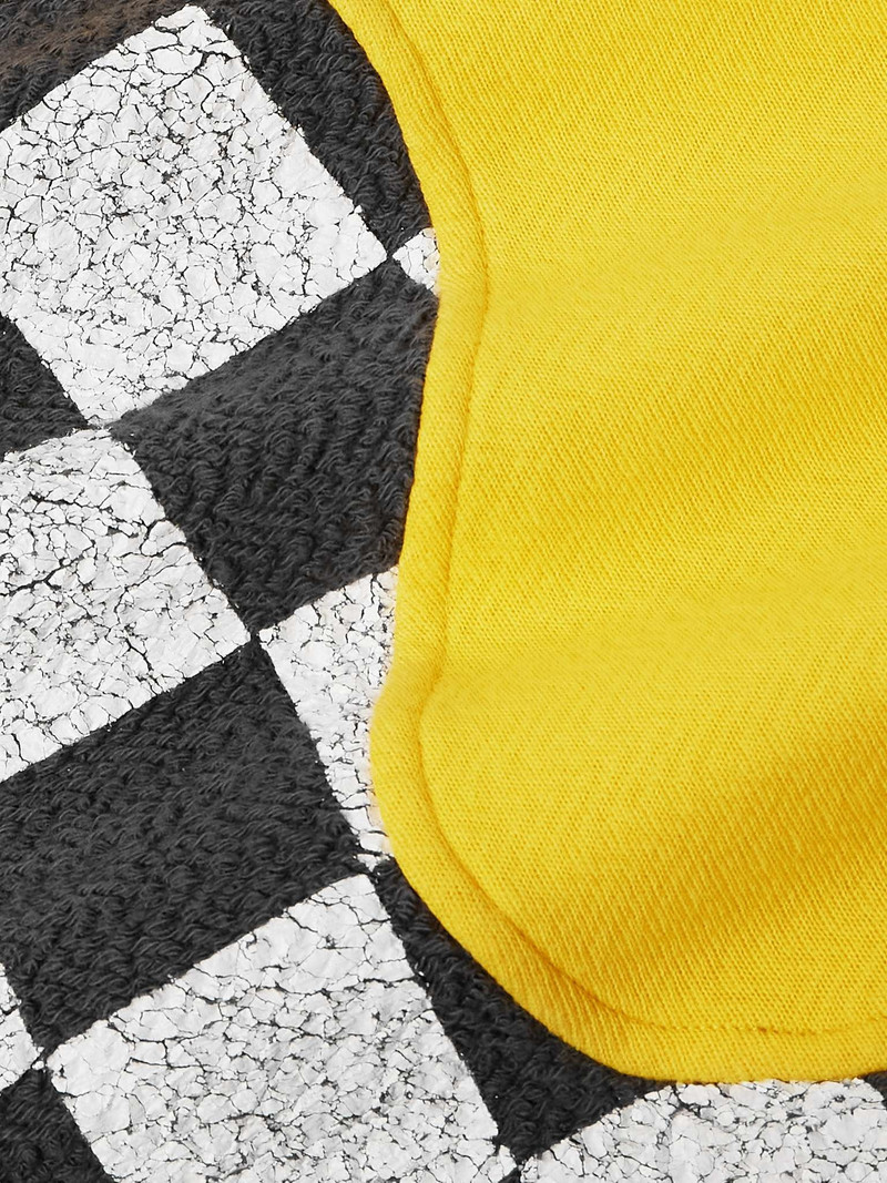 Panelled Checkerboard Cotton-Jersey Hoodie 4