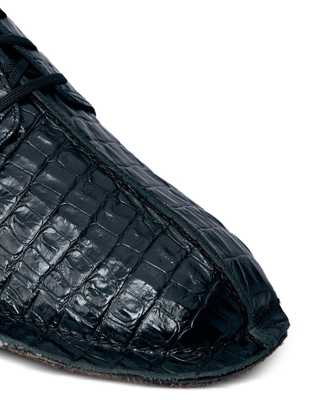 x Clarks croc-embossed derby shoes - 4