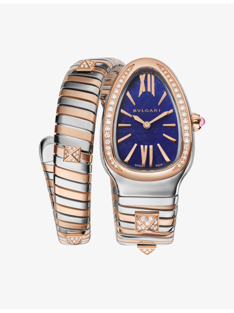 Serpenti Tubogas Studs Capsule Single-Spiral 18ct Rose Gold, Stainless-Steel And Diamond Watch 1