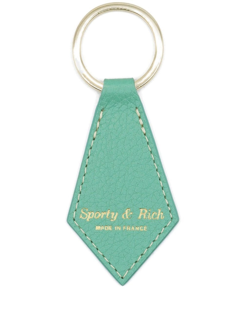 logo-print leather keychain 1