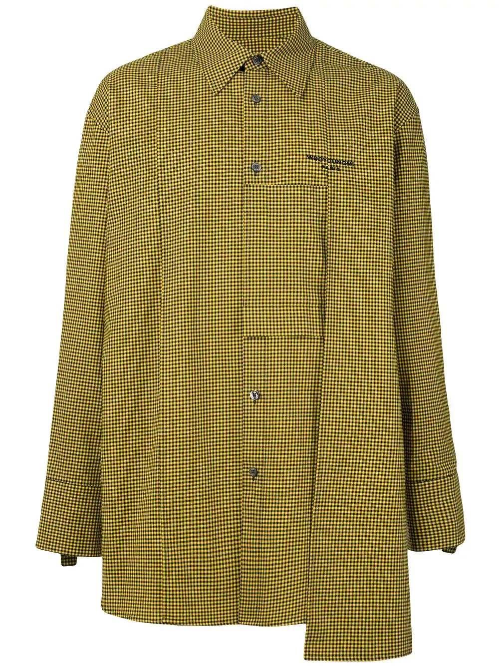 micro-check cotton shirt - 1