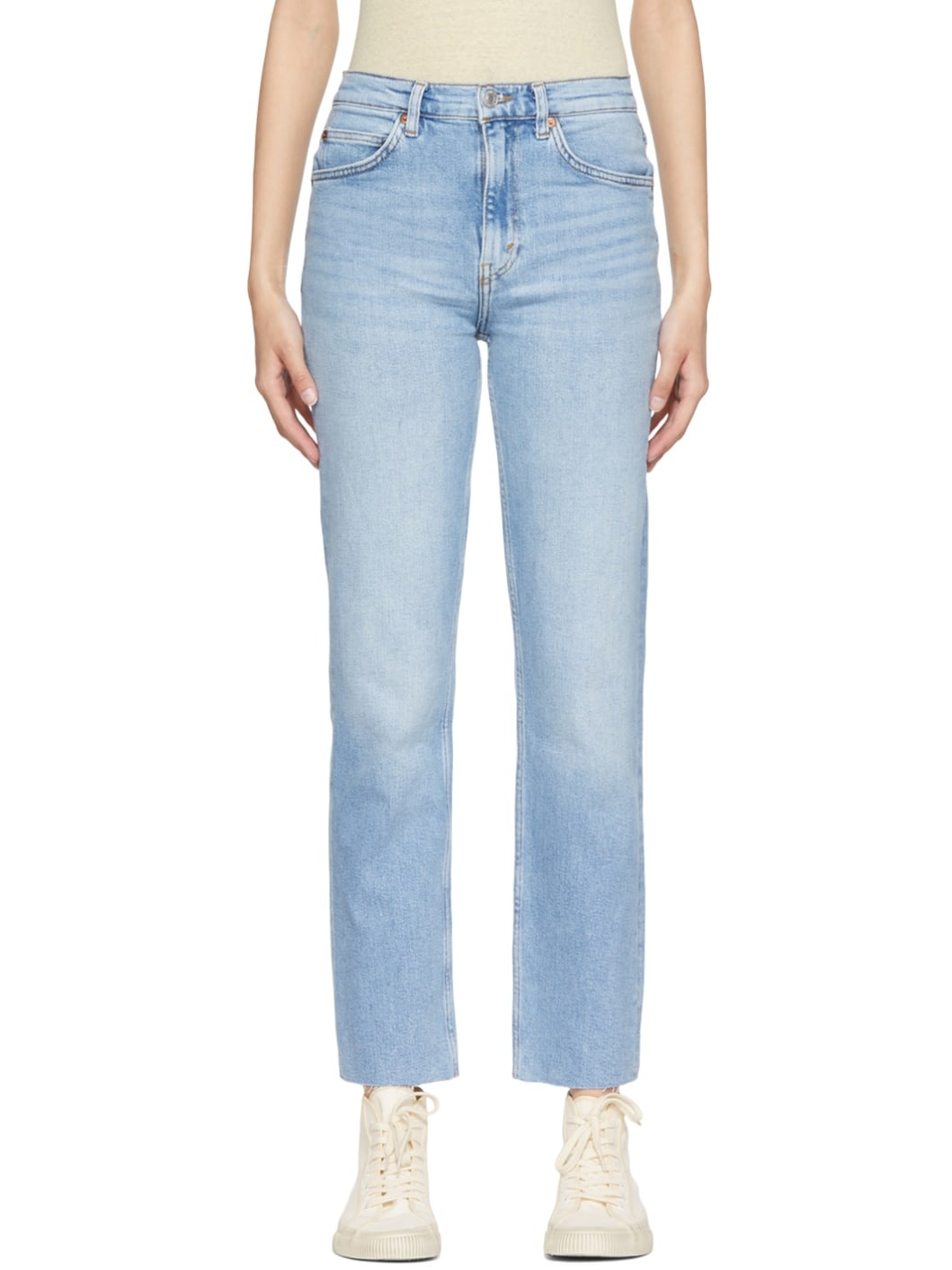 Blue 70s Straight Leg Jeans - 1