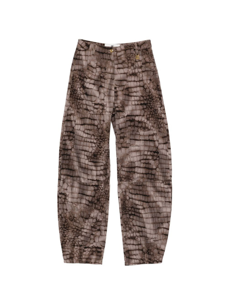 crocodile-effect jeans 1