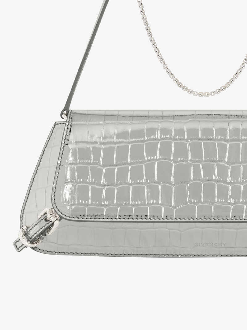 VOYOU CLUTCH BAG IN CROCODILE EFFECT LEATHER 6