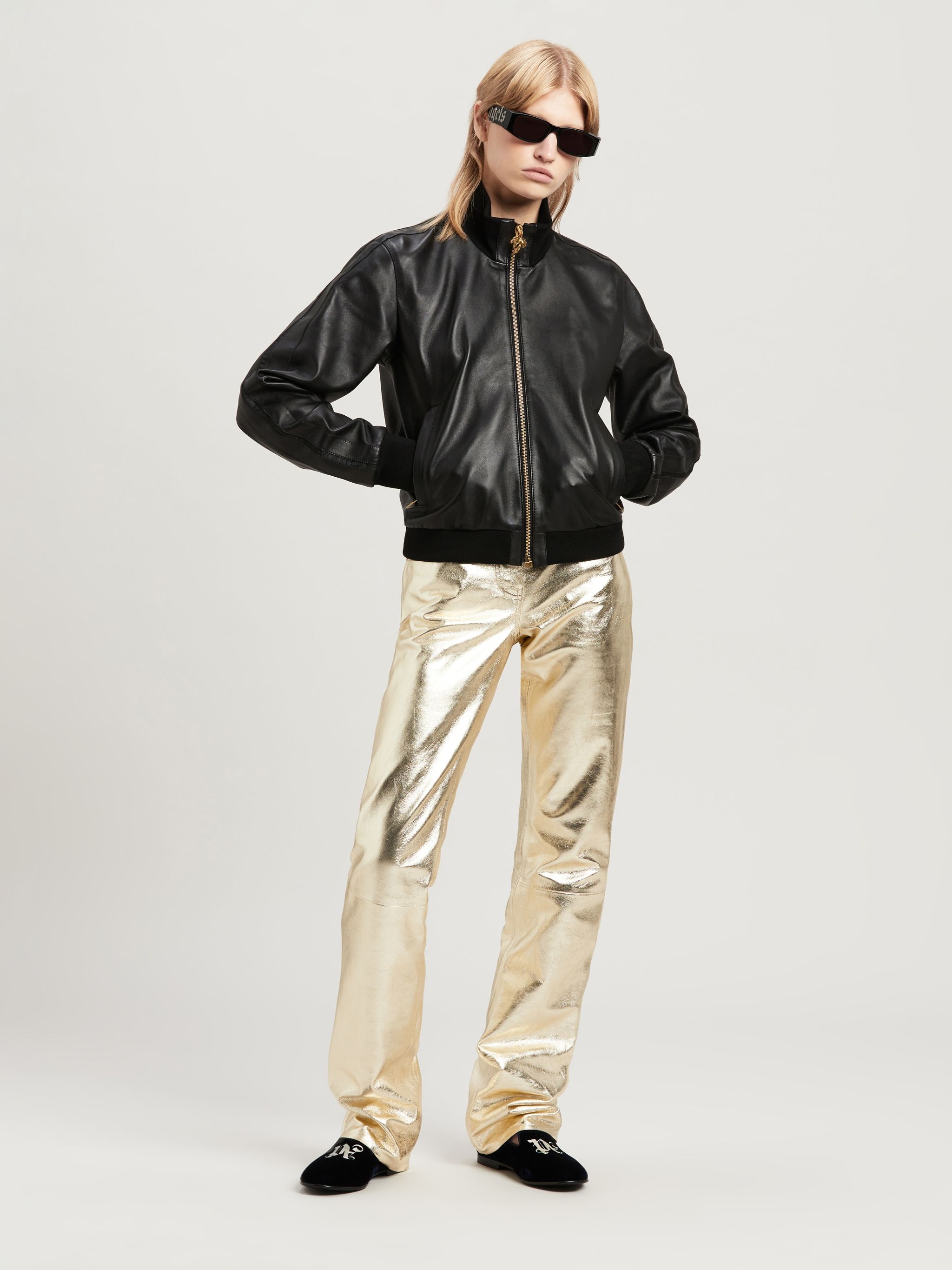 LAMINATED LEATHER PANTS - 2