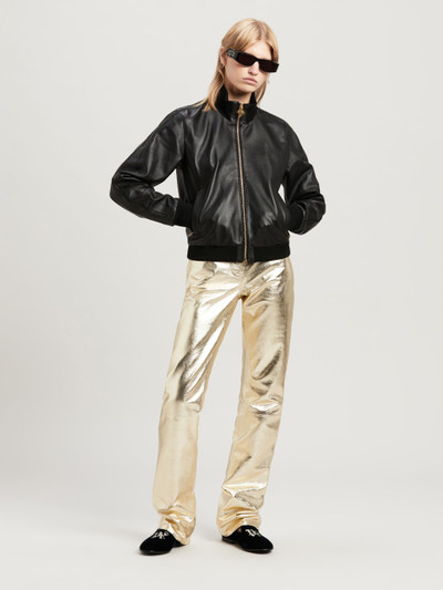Palm Angels LAMINATED LEATHER PANTS outlook