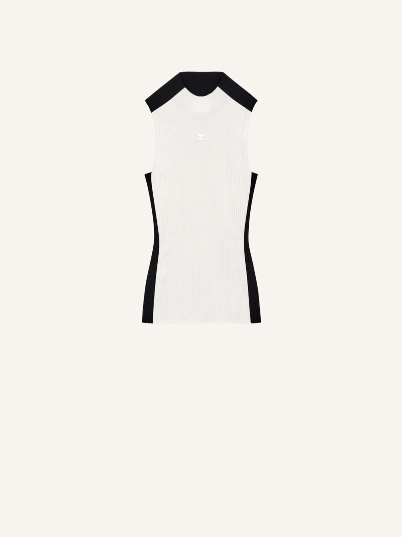 CONTRAST FRAME RIB KNIT TOP 1