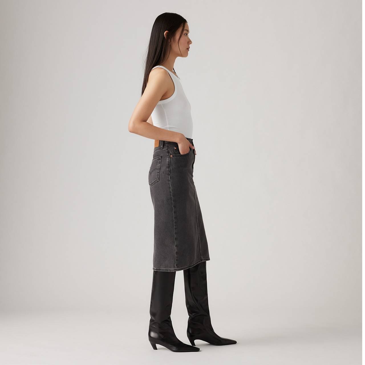 SIDE SLIT SKIRT - 6