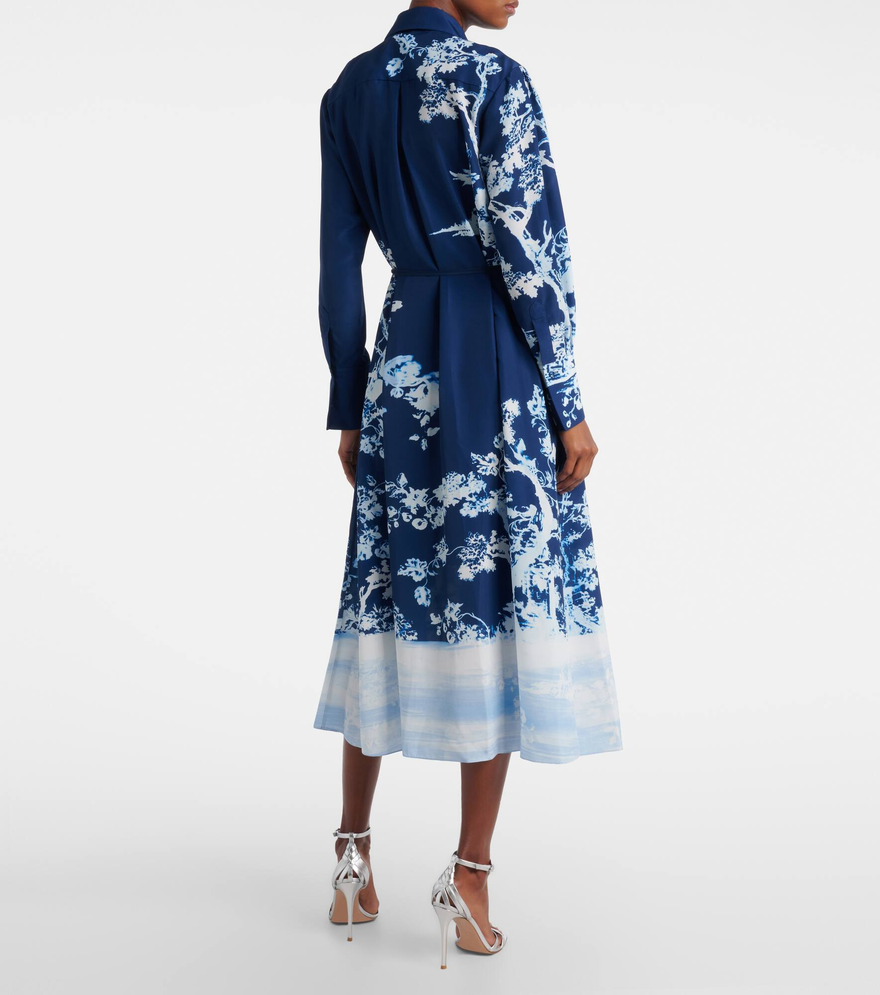 Belted printed midi dress - 3