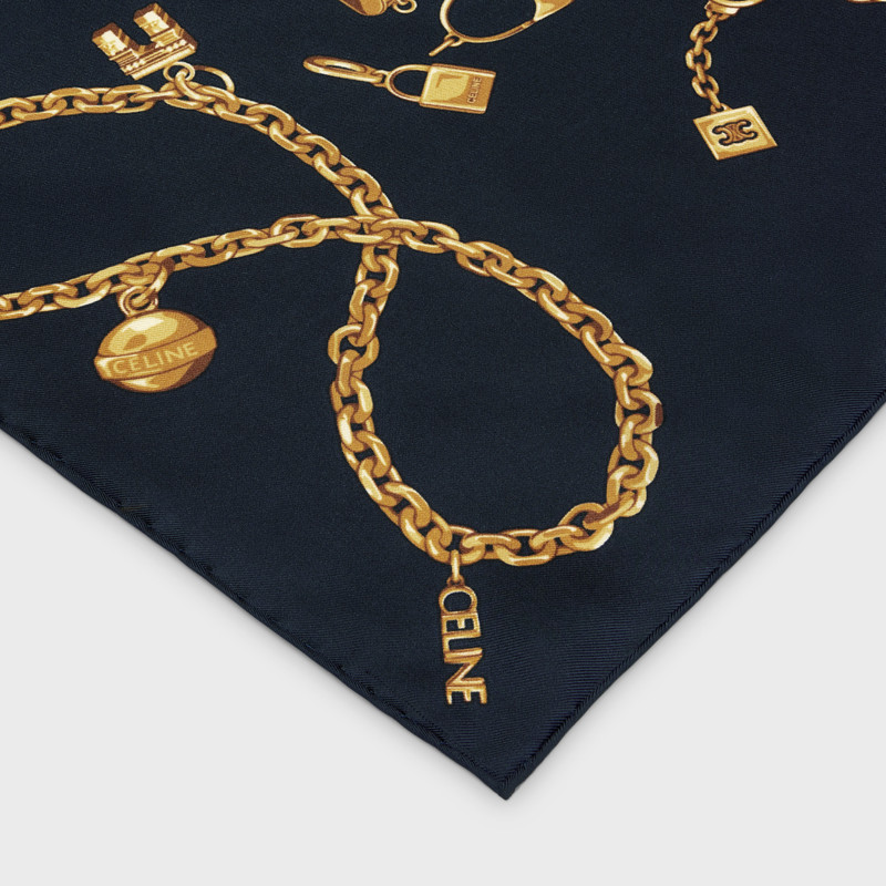 CELINE SQUARE IN CHAIN TASSELS SILK TWILL outlook