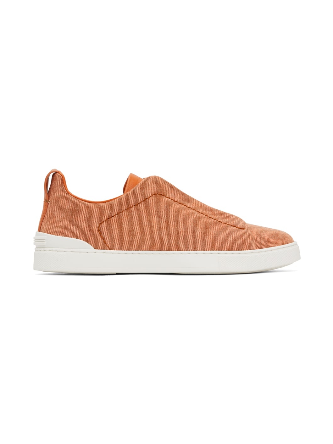 Orange Triple Stitch Sneakers - 1