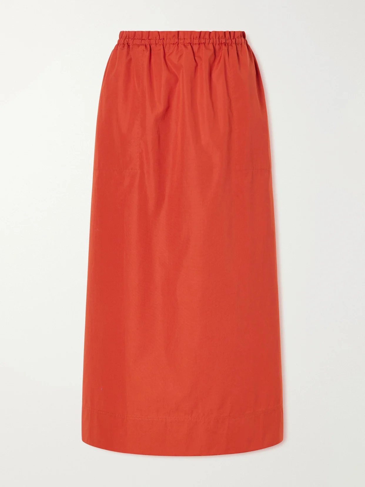 Cotton-poplin Midi Skirt - 1
