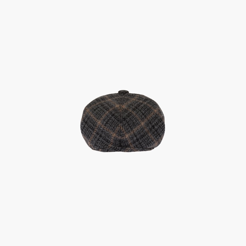 Plaid Shetland wool beret - 2