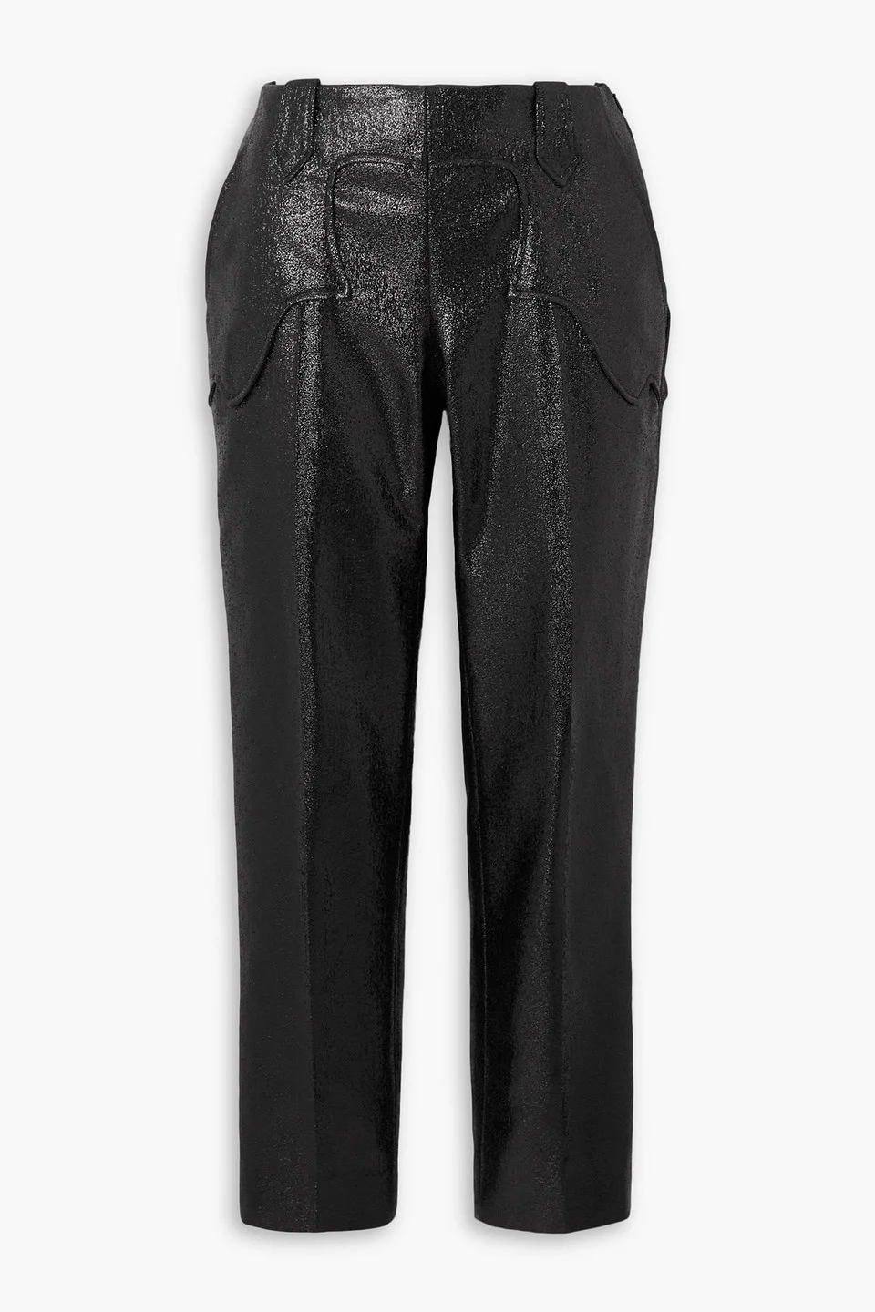 Lamé straight-leg pants - 1