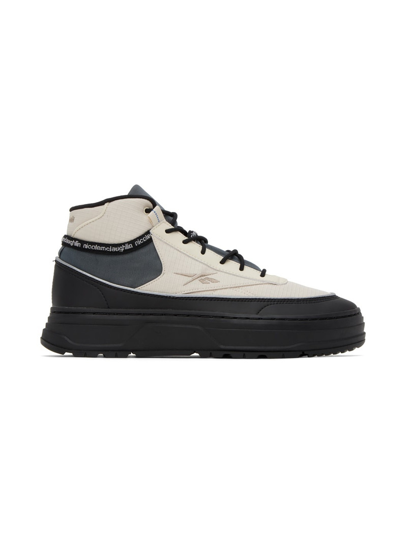 Beige & Black Nicole McLaughlin Edition Club C Geo Mid Sneakers - 1