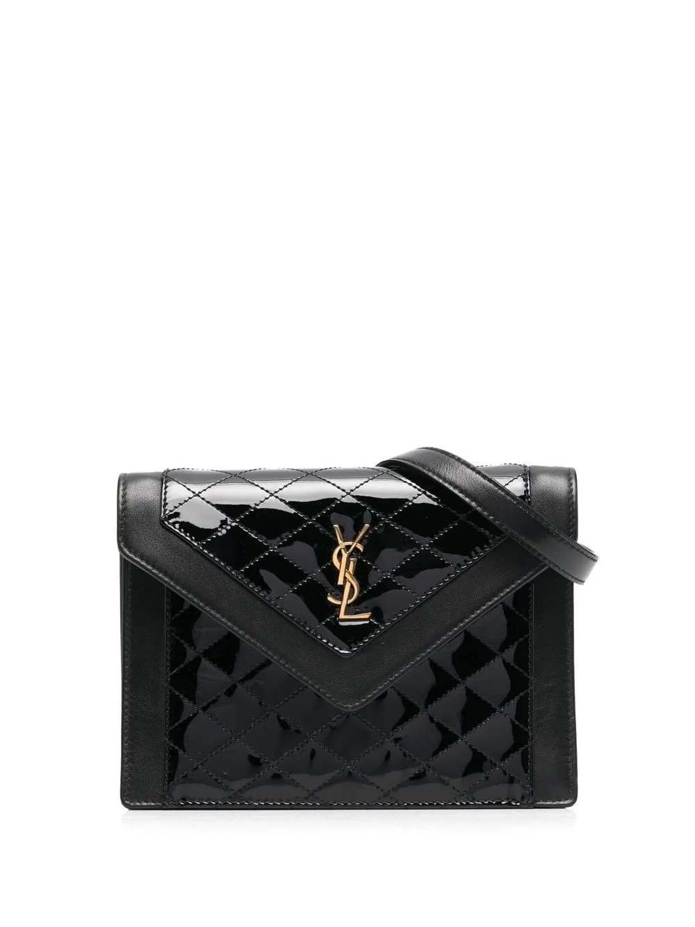 logo-plaque clutch bag - 1