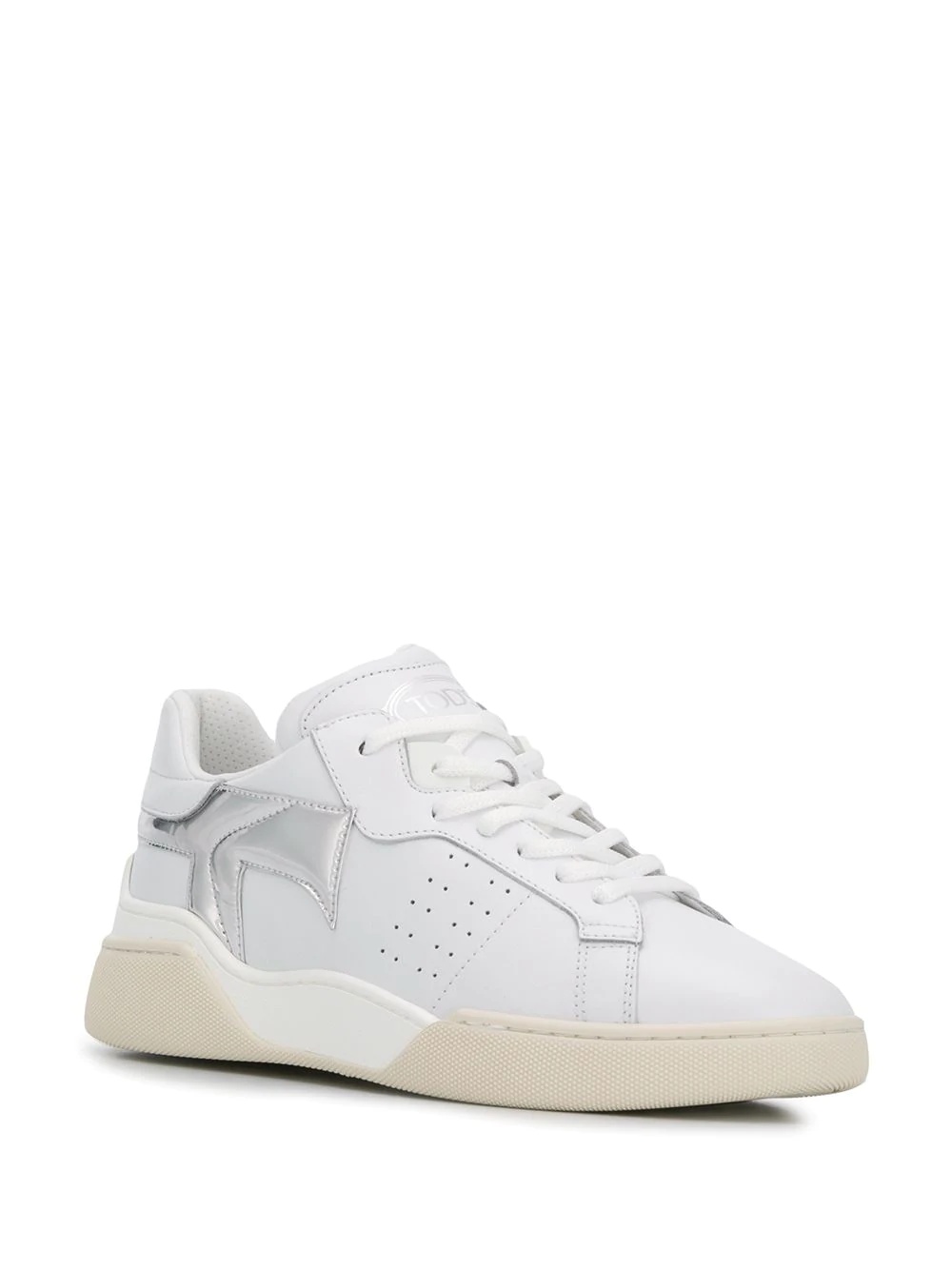 mirror-effect leather sneakers - 2