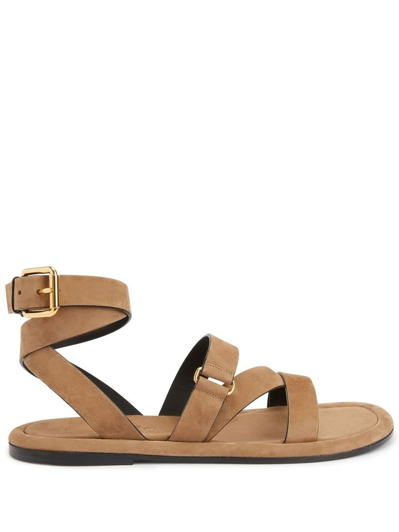 Aymon wraparound suede sandals 1