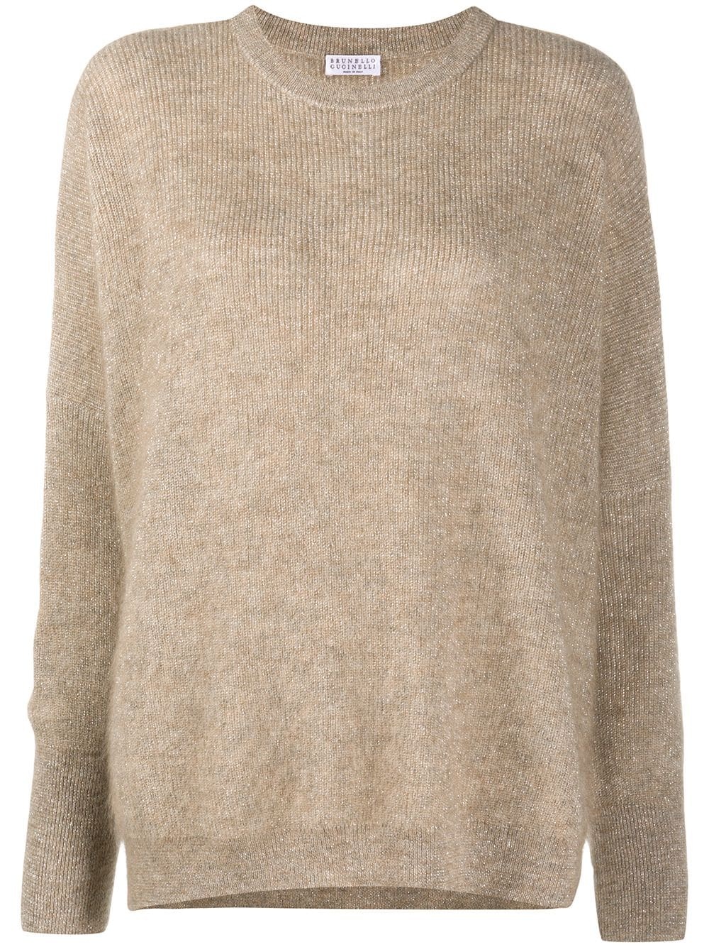 crew-neck side slits jumper - 1