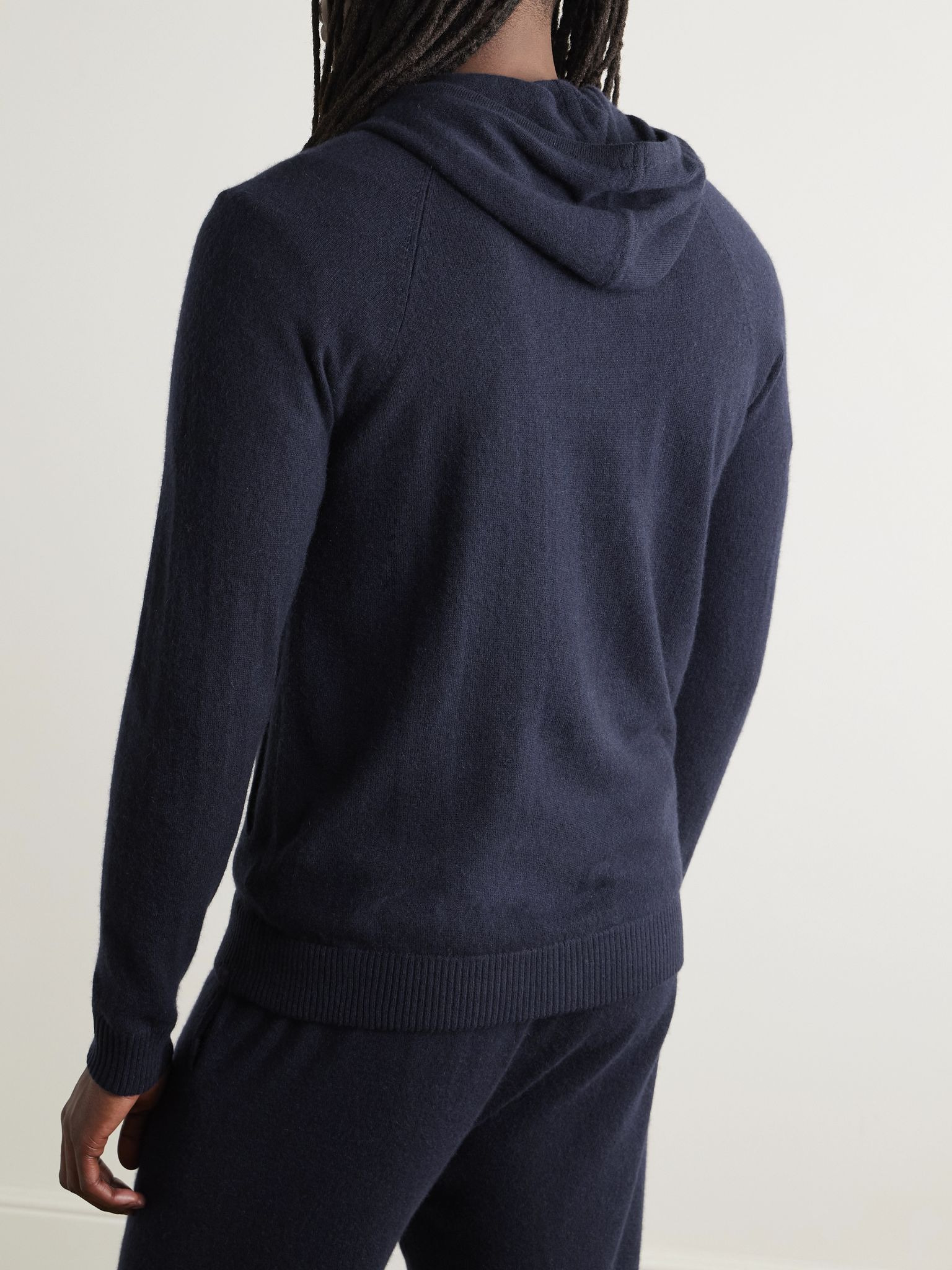 Finley Cashmere Zip-Up Hoodie Navy - 3