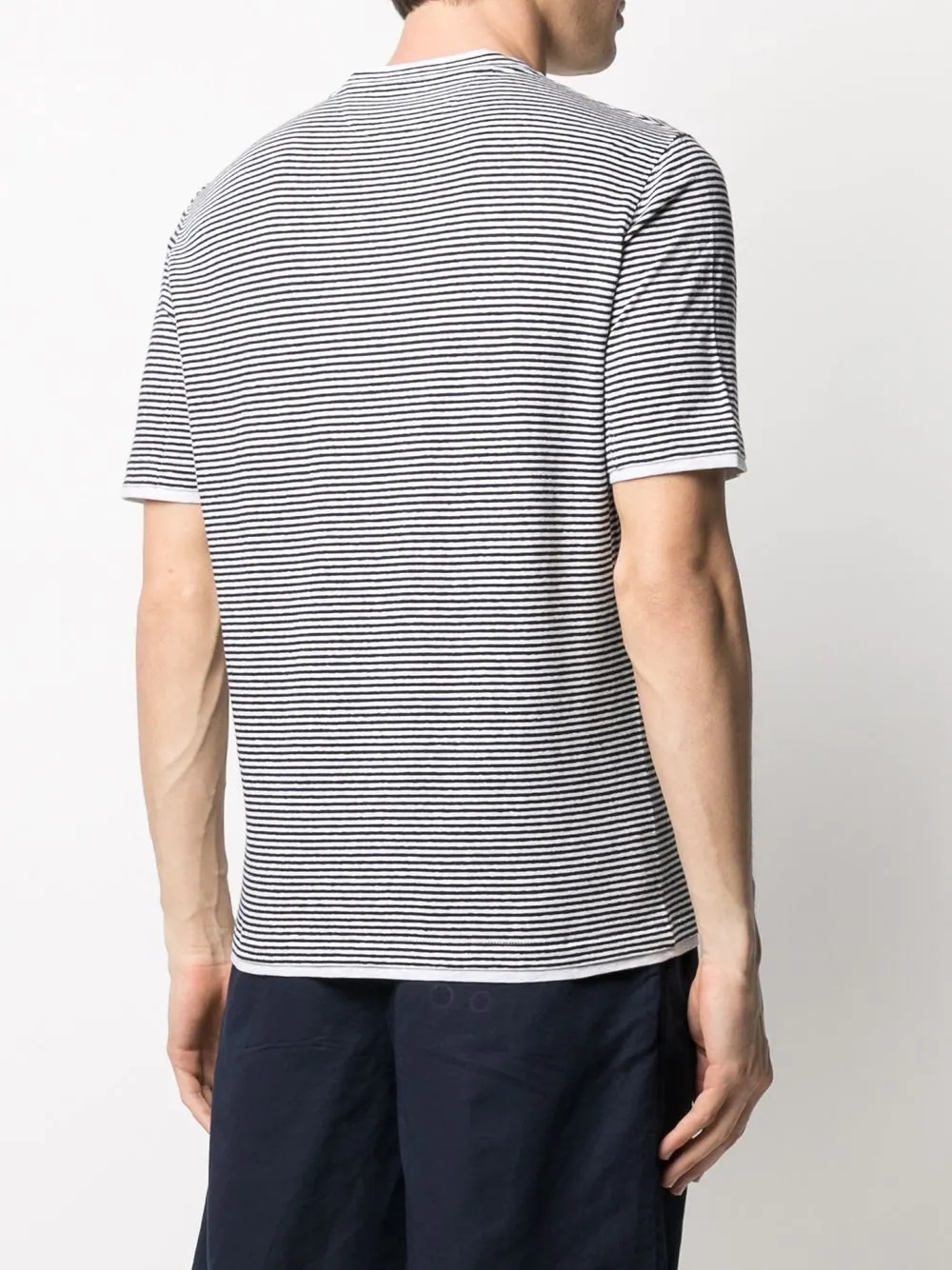 striped crew-neck T-shirt - 4