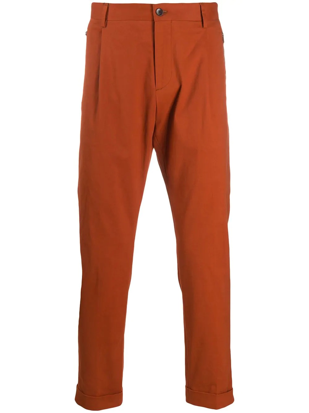 zip-pocket tapered trousers - 1