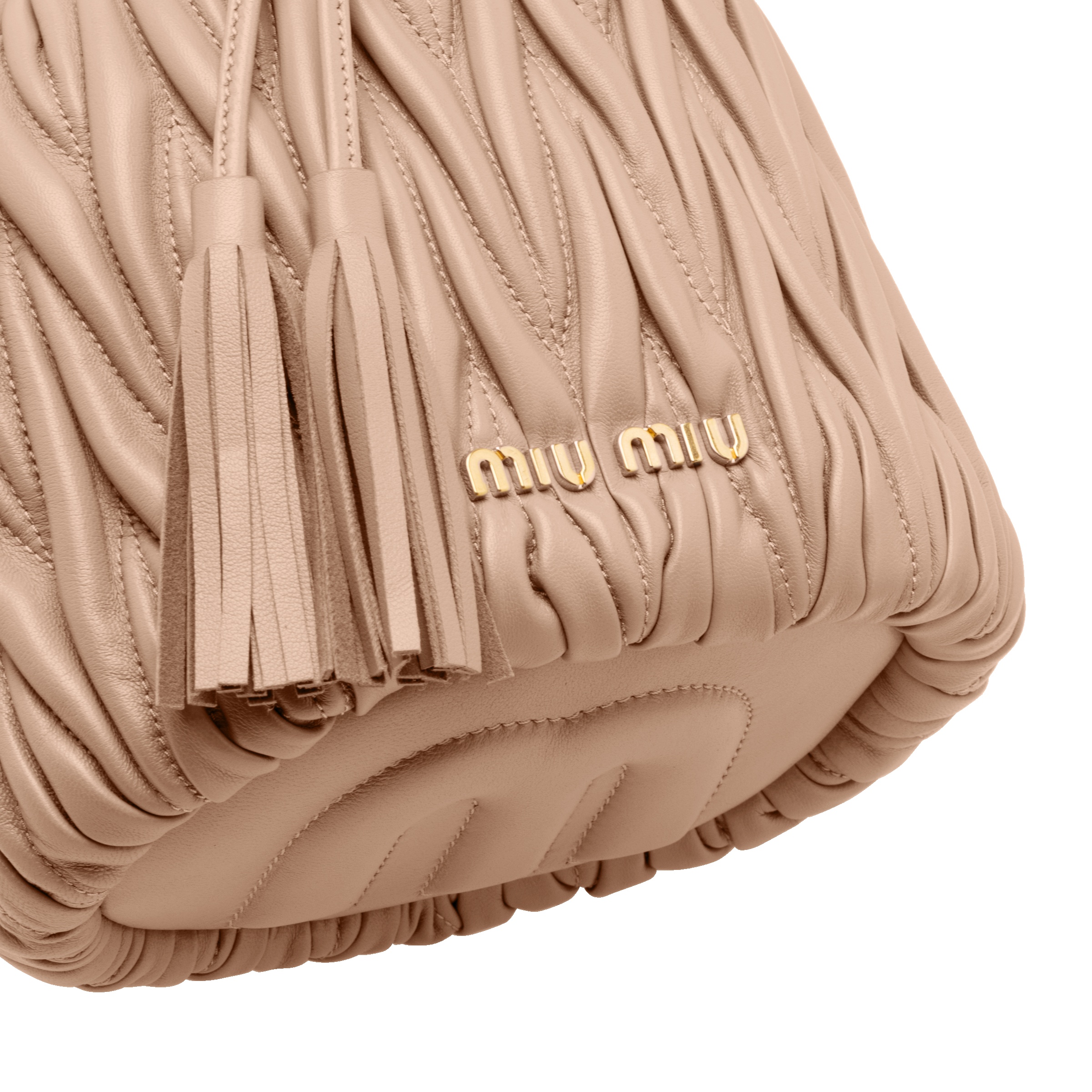Matelassé nappa leather bucket bag - 6