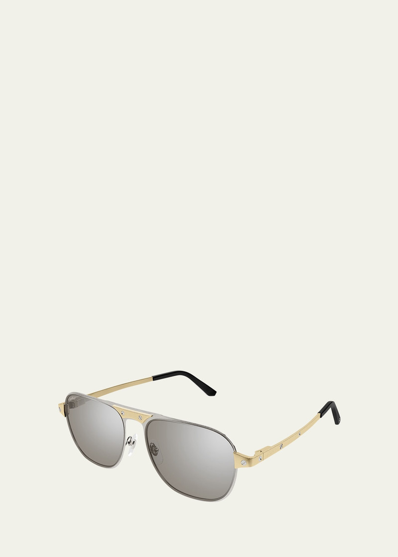 Cartier Men's CT0532SM Metal Aviator Sunglasses outlook